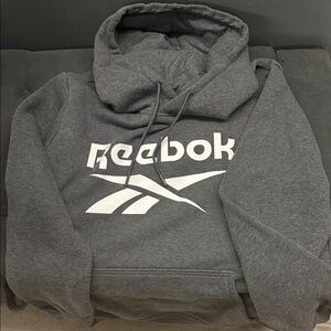 Reebok Charcoal Hoodie with Logo